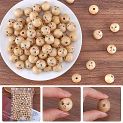 120Pcs Unfinished Natural Wood Beads&nbsp;WOOD-GF0002-21A