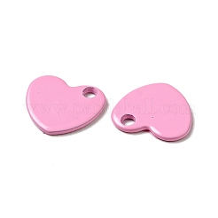 スプレー塗装された201ステンレススチールチャーム  ハートチャーム  ミックスカラー  10x9x1mm  穴：1.4mm&nbsp;STAS-G304-25