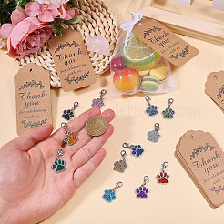 Zinc Alloy Enamel Glitter Powder Pendant Decoration&nbsp;HJEW-GL0001-25