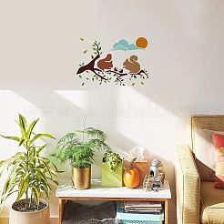 プラスチック再利用可能な描画絵画ステンシル テンプレート  ファブリック タイル 床 家具 木材の塗装用  長方形  リス模様  297x210mm&nbsp;DIY-WH0202-298