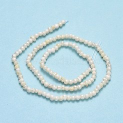 天然養殖淡水パールビーズ連売り  ポテト  ベージュ  2~3x2.5~3.5x2.5~3.5mm  穴：0.5mm  約139~140個/連  13.78インチ（35cm）&nbsp;PEAR-F018-12