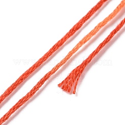 10かせ 6層ポリエステル刺繍フロス  クロスステッチの糸  セグメント染め  ダークオレンジ  0.5mm  約8.75ヤード（8m）/かせ&nbsp;OCOR-K006-A59