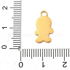 304ステンレススチール製エナメルハロウィンテーマペンダント  ゴールドカラー  ゴースト  16x9x1mm  穴：2mm&nbsp;STAS-Z164-03G-06