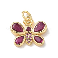Brass Micro Pave Cubic Zirconia Pendants&nbsp;KK-L268-027G