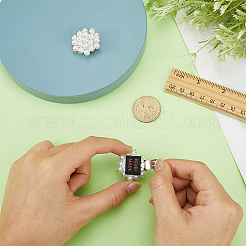 2Pcs Flower Resin Pearl Shoe Decorations&nbsp;FIND-FG0005-39B