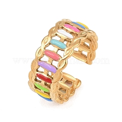 304 Stainless Steel Cuff Open Rings for Women&nbsp;LS-RJEW-I113-02G-03