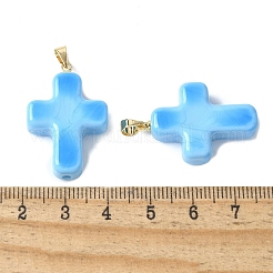 Handmade Lampwork with Brass Pendants&nbsp;LAMP-I030-01G-05