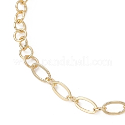 女性用真鍮製フィガロ＆ローロチェーンブレスレット  18KGP本金メッキ  7.09インチ（18cm）&nbsp;BJEW-JB13157