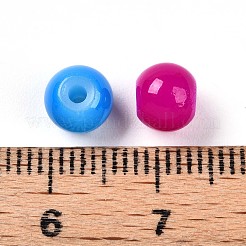 ペイントガラスビーズを焼く  模造磁器ビーズ  ラウンド  ミックスカラー  6~6.5mm  穴：1~1.8mm&nbsp;X1-DGLA-Q020-6mm-M01