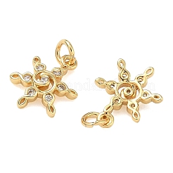 Brass Micro Pave Cubic Zirconia Pendants&nbsp;KK-A291-26G