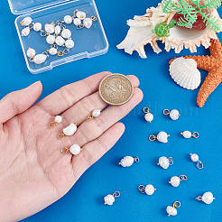 32個 8スタイル 天然真珠ナゲットペンダント  真鍮丸カン付き  プラチナ·ゴールデン  13~18mm  4個/カラー&nbsp;PALLOY-PH01723