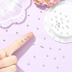 シェグレイスの真鍮ビーズ  カドミウムフリー＆ニッケルフリー＆鉛フリー  コラム  プラチナメッキ  4x3mm  穴：0.9mm&nbsp;XGRQ1H875-342P