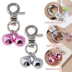 8Pcs 2 Colors Brass Bell Pet Pendant Decoration&nbsp;HJEW-FH00175
