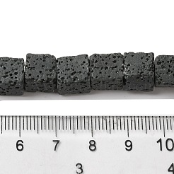 染色&天然溶岩石ビーズ連売り  キューブ  スレートグレイ  8~9x8~9x8~9mm  穴：1mm  約43個/連  15.74インチ&nbsp;G-L435-01-8mm-23