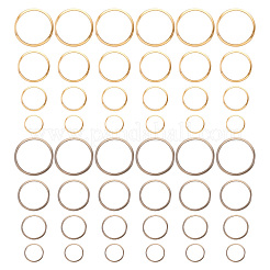 64Pcs 8 Styles 304 Stainless Steel Linking Ring&nbsp;STAS-CD0001-19