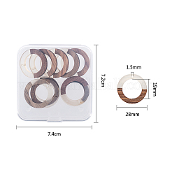 レジン＆ウッドパーツ  リング  ホワイトスモーク  28x3mm  穴：1.5mm  10個/箱&nbsp;RESI-OL0001-10A