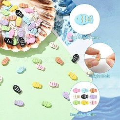 45色焼き付けペイント合金ビーズ9個  魚  ミックスカラー  8~9x13~14x3.5mm  穴：1.4~1.6mm  5個/カラー&nbsp;FIND-CJ0003-26