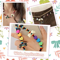 40Pcs 2 Colors Opaque Acrylic Beads&nbsp;SACR-CJ0001-91