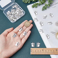 チベット風亜鉛合金チャーム  コアラ  アンティークシルバー  19.3x14.5x2mm  穴：1.5mm  50個/箱&nbsp;FIND-SC0003-04