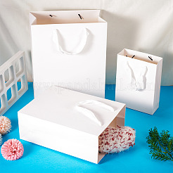 15Pcs 3 Sizes Rectangle Paper Gift Storage Tote Bags with Handle&nbsp;ABAG-TA0001-73A