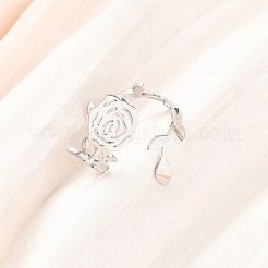 304 Stainless Steel Cuff Rings&nbsp;RJEW-D337-03P