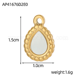 304 Stainless Steel Shell Pendants&nbsp;STAS-OY004-95G