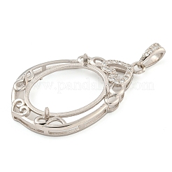 925 Sterling Silver Pendant Cabochon Settings&nbsp;STER-B005-24P