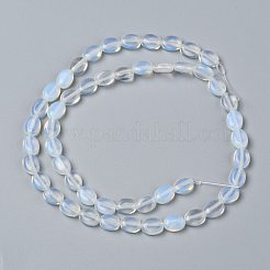 オパールビーズ連売り  オーバル  8x6x3.5~4mm  穴：1mm  約45~52個/連  15.16~15.74インチ（38.5~40cm）&nbsp;G-Z006-A35