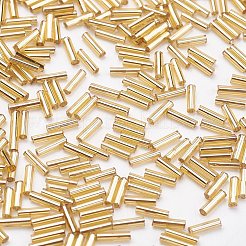 ガラス竹ビーズ  銀並ぶ  小麦  9x2mm  穴：0.5mm  約7000個/袋&nbsp;SEED-E001-9mm-22