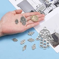 Tibetan Style Alloy Pendants&nbsp;TIBEP-MSMC021-03AS