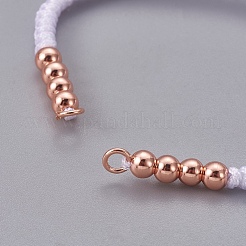 Nylon Cord Braided Bead Bracelets Making&nbsp;BJEW-F360-FRG19
