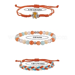 Waxed Polyester String Braided Cord Bracelets Set&nbsp;BJEW-SW00032-04