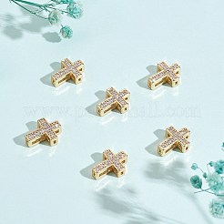 10Pcs Brass Micro Pave Clear Cubic Zirconia Beads&nbsp;FIND-SZ0005-97