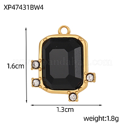 304 Stainless Steel Rhinestone Pendants&nbsp;STAS-OY003-90G