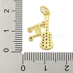 Rack Plating Brass Micro Pave Clear Cubic Zirconia Pendants&nbsp;KK-U021-06G