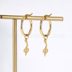 Fashionable Retro Casual Snake 201 Stainless Steel Hoop Earrings&nbsp;AH0980