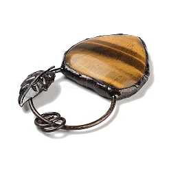 Natural Tiger Eye Heart Big Pendants&nbsp;G-A221-05E
