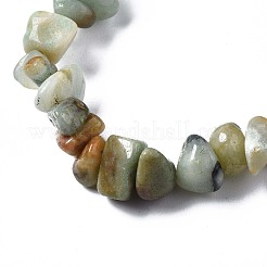 Unisex Chip Natural Flower Amazonite Beaded Stretch Bracelets&nbsp;BJEW-S143-26