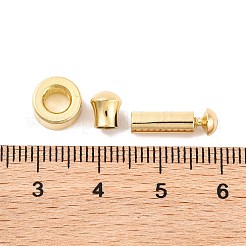 304ステンレススチールコードエンド  エンドキャップ  ゴールドカラー  8x4mm  穴：4mm  13.8x4.5mm  6x5mm&nbsp;LS-STAS-C043-12G
