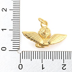 真鍮チャーム  丸カン付き  キューピッドチャーム  ゴールドカラー  12.5x21.5x5mm  穴：3mm&nbsp;LS-KK-Q794-03C-G