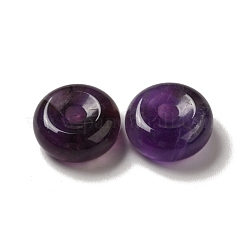 天然アメジストヨーロピアンペンダント  ドーナツ/円盤チャーム  大穴ペンダント  16~17x6~7mm  穴：3~3.5mm&nbsp;G-M397-01C
