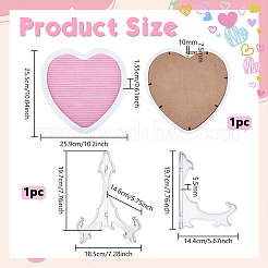 Heart-Shaped Wood Letter Board Message Sign&nbsp;AJEW-WH0348-923