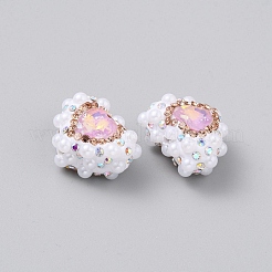 Polymer Clay Rhinestone with Crystal Beads&nbsp;FIND-WH0518-93E