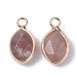 Natural Strawberry Quartz Pendants&nbsp;G-S359-014C