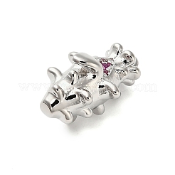 Brass Micro Pave Cubic Zirconia Pendants&nbsp;KK-L229-001P-03