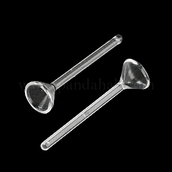 樹脂スタッドピアスパーツ  ラインストーンのセッティング  透明  13.5x3.5mm  ピン：0.8mm  3mmのラインストーンに適する&nbsp;LS-X1-FIND-H046-06