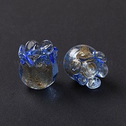 Handmade Gold Foil Lampwork Glass Beads&nbsp;X1-LAMP-G158-02F