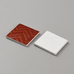 ミニ木の床  ドールハウス家具アクセサリー  正方形  ファイヤーブリック  30x30x3mm&nbsp;AJEW-WH0479-40A