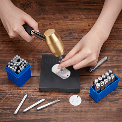 ツールセット  弾性ゴムブロックと真鍮製ハンマー付き  ミックスカラー  10x10x2cm  6.55x24.5cm  2個/セット&nbsp;TOOL-BC0001-85