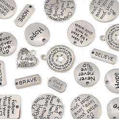 30Pcs 15 Styles Tibetan Style Alloy Pendants&nbsp;TIBEP-FS0001-40